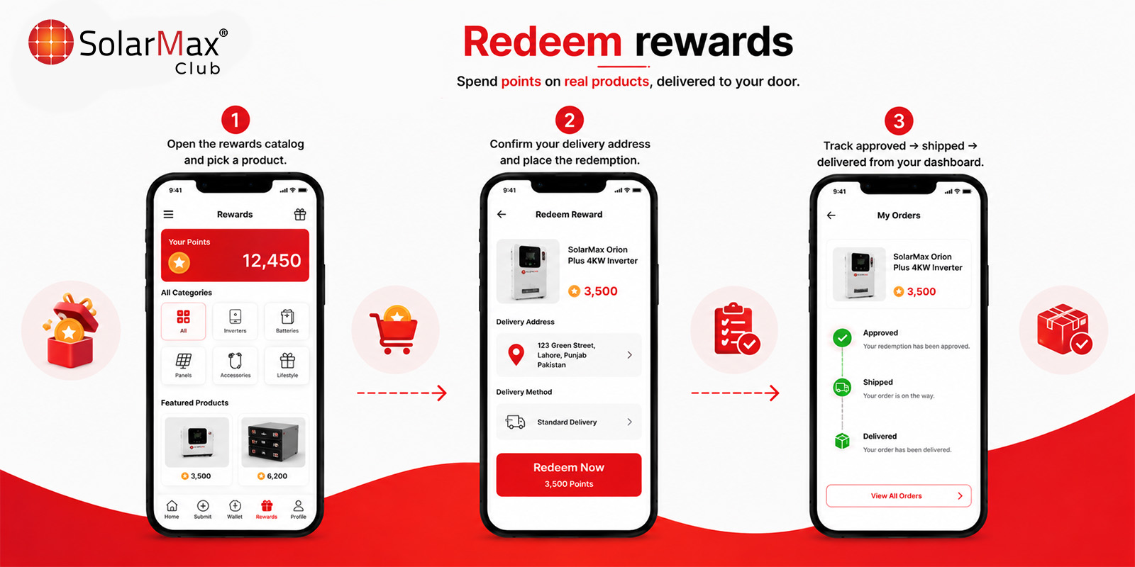 Redeem rewards — app screenshot